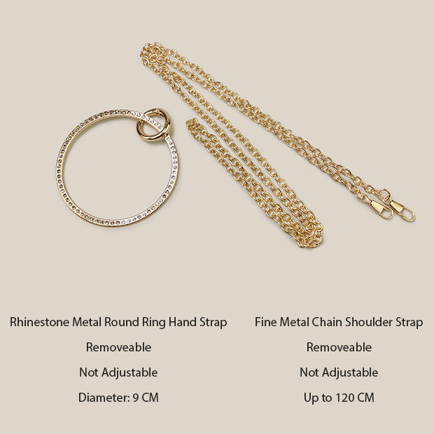 Trendy Rhinestone Round Diamond Clutch