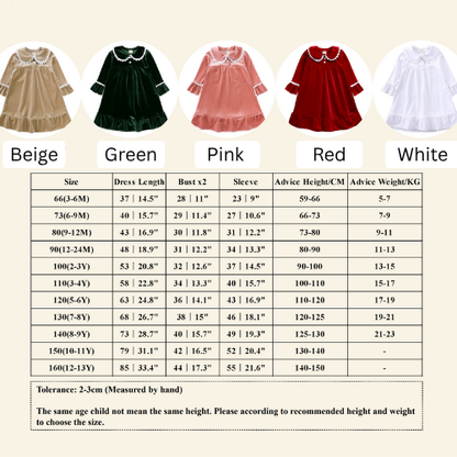 Christmas Velvet  Dress for Girls