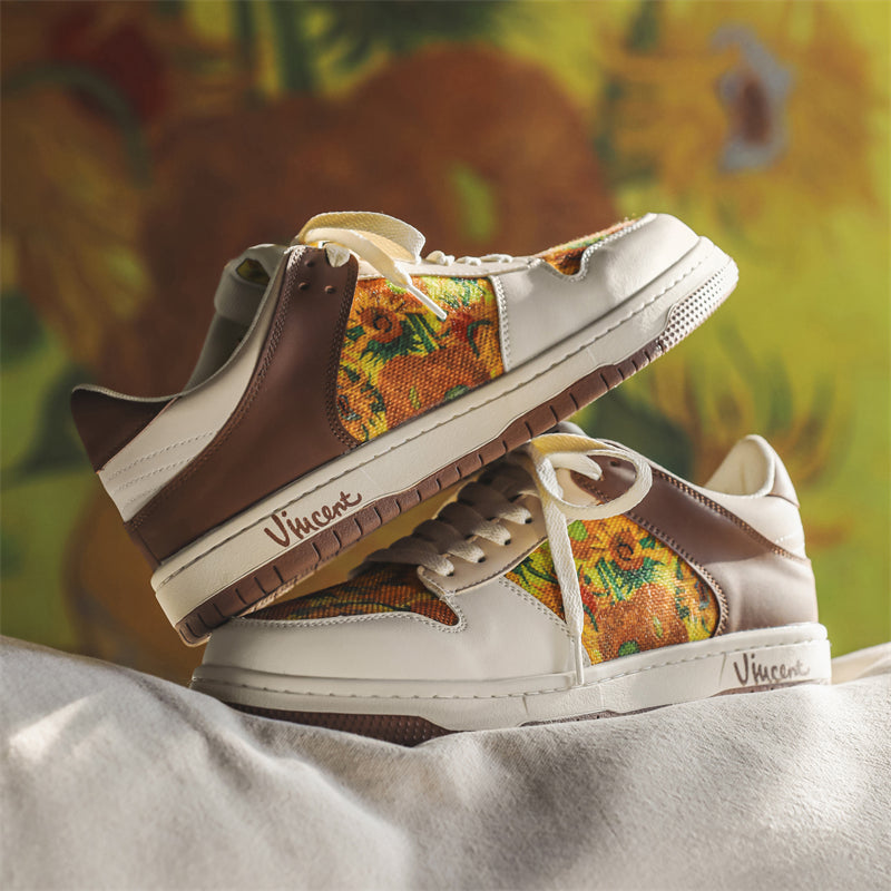 Van Gogh Sunflowers inspired sneakers