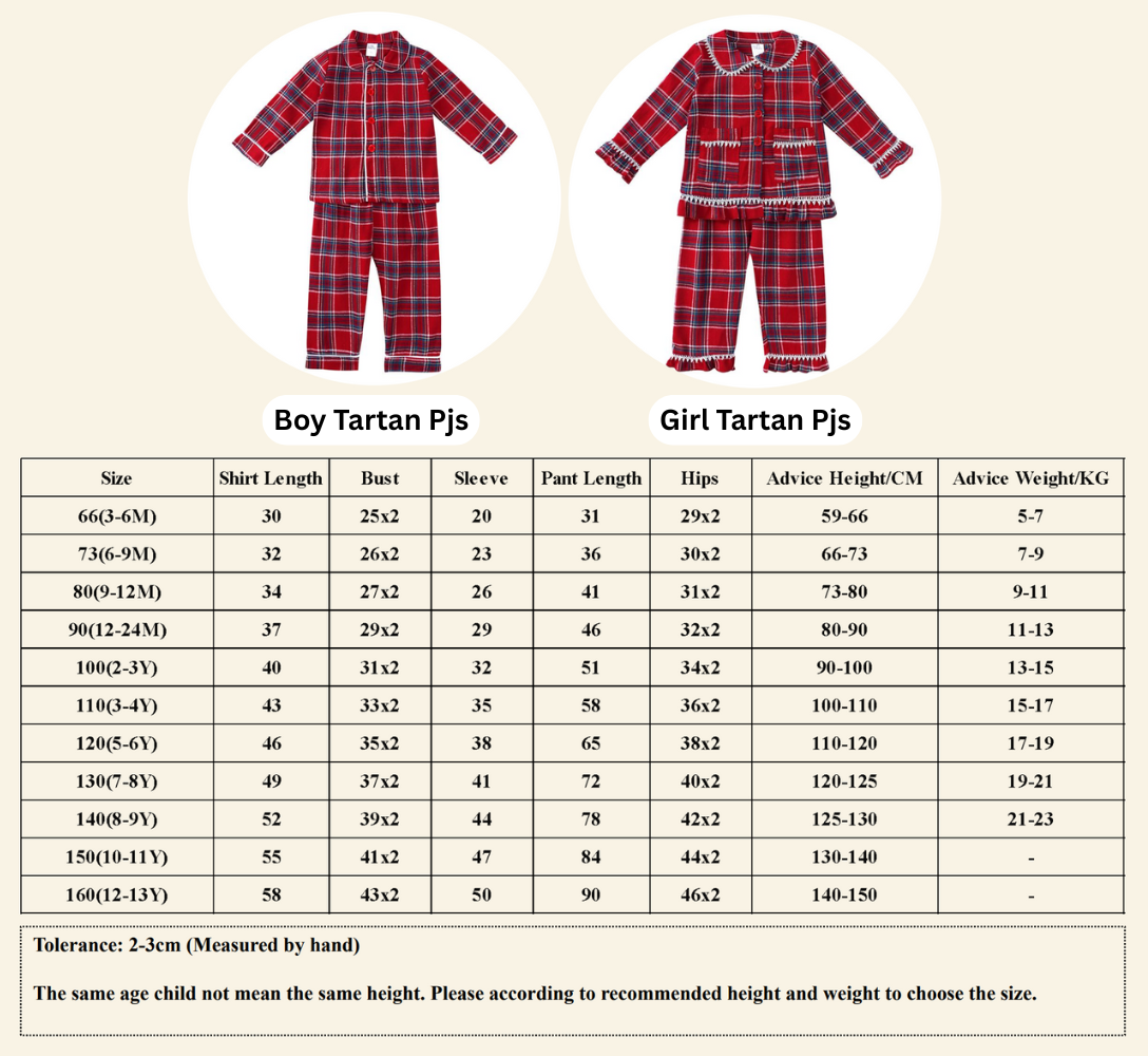Classic Red Tartan Collection for Kids