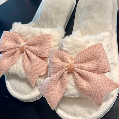 Pink Bow Slippers