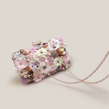 Parisian Petal Sequin Elegance Purse