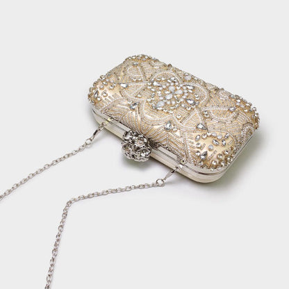 Elegant Bridal Diamond Banquet Clutch