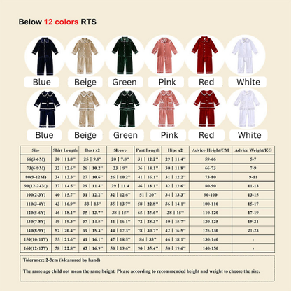 Velvet Ruffle Pajamas for Kids