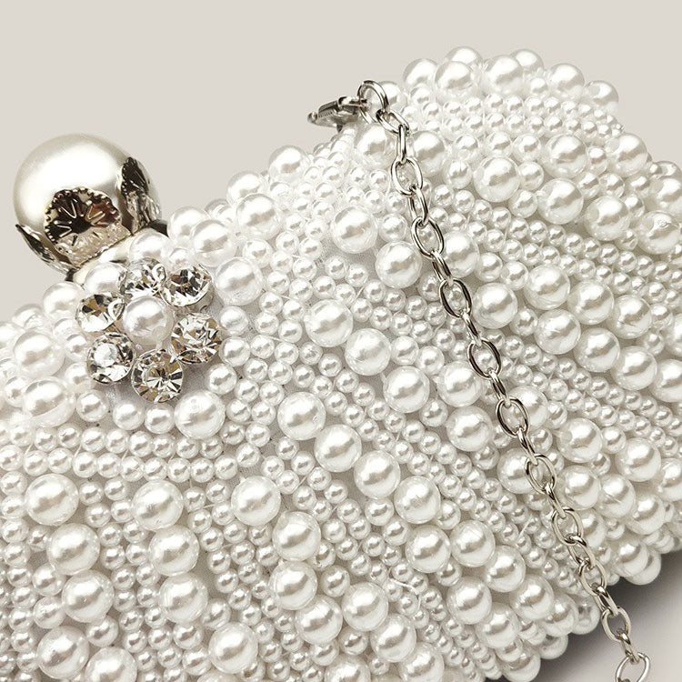 Celebrity Diamond Pearl French Clutch