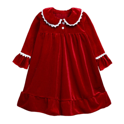 Christmas Velvet  Dress for Girls