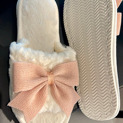 Pink Bow Slippers