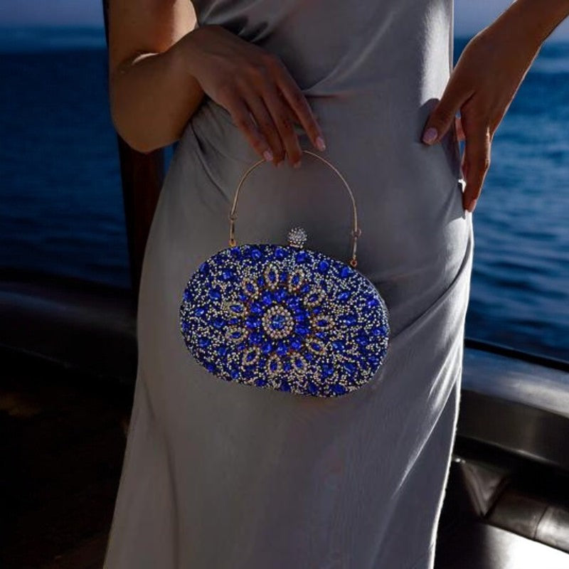 Azure Diamond Clutch Bag