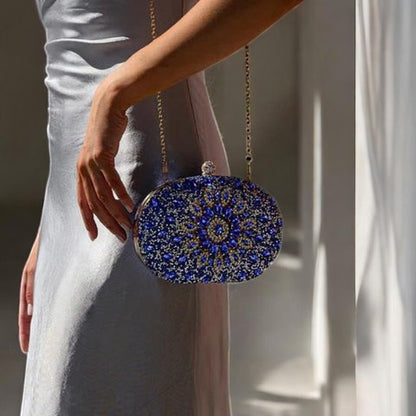 Azure Diamond Clutch Bag