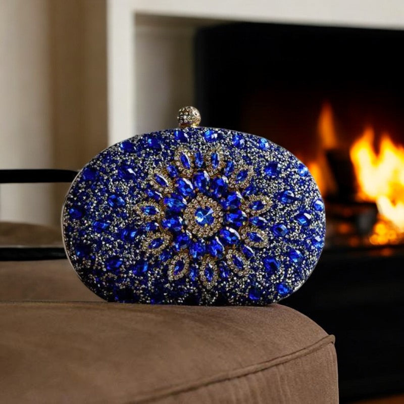 Azure Diamond Clutch Bag