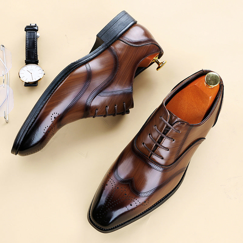 Milan Leather Brogue Dress Shoes