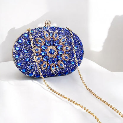 Azure Diamond Clutch Bag