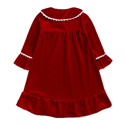 Christmas Velvet  Dress for Girls