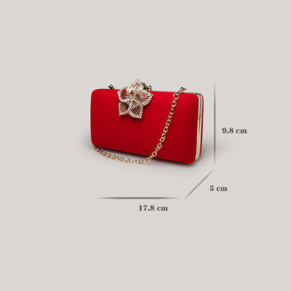 Elegant Bridal Diamond Velvet Evening Purse