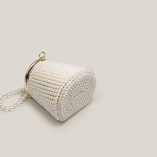 Elegant Mini Pearl Banquet Clutch Bag