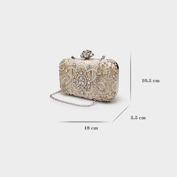 Elegant Bridal Diamond Banquet Clutch