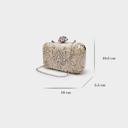 Elegant Bridal Diamond Banquet Clutch