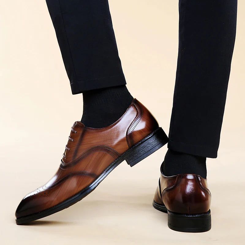 Milan Leather Brogue Dress Shoes