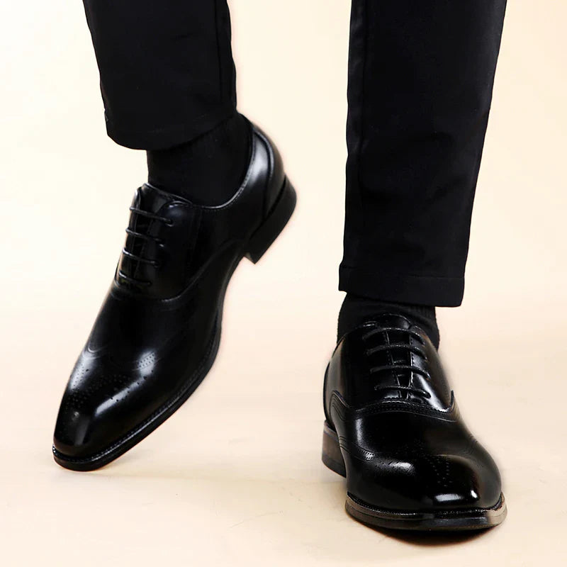 Milan Leather Brogue Dress Shoes