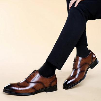 Milan Leather Brogue Dress Shoes