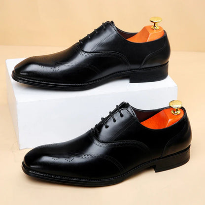 Milan Leather Brogue Dress Shoes