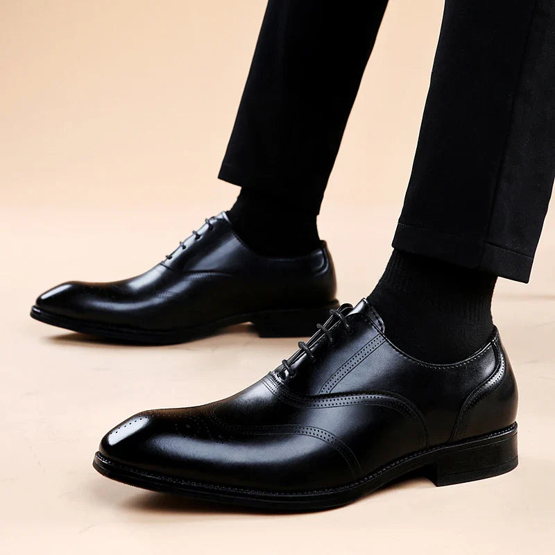 Milan Leather Brogue Dress Shoes