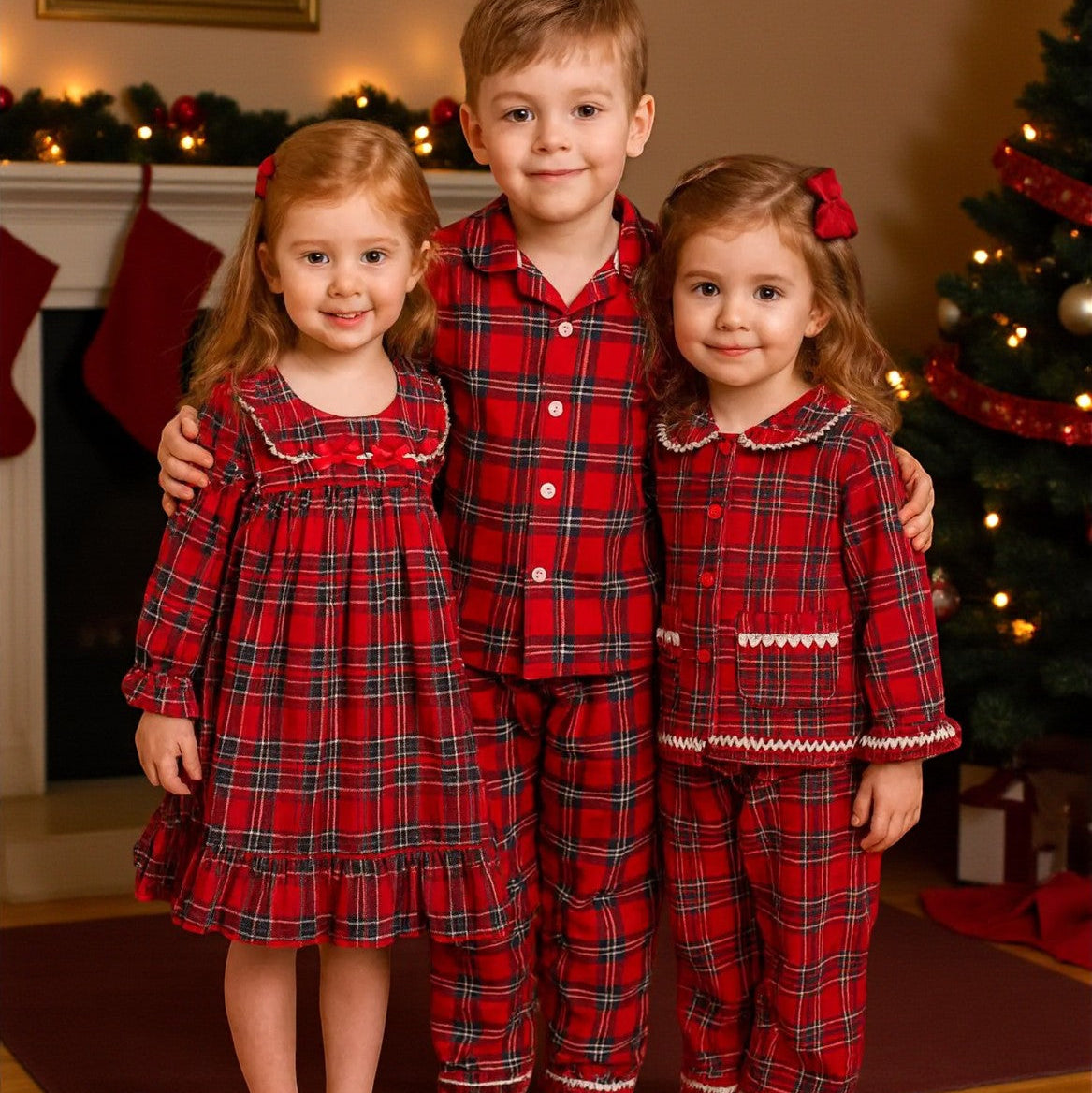 Classic Red Tartan Collection for Kids