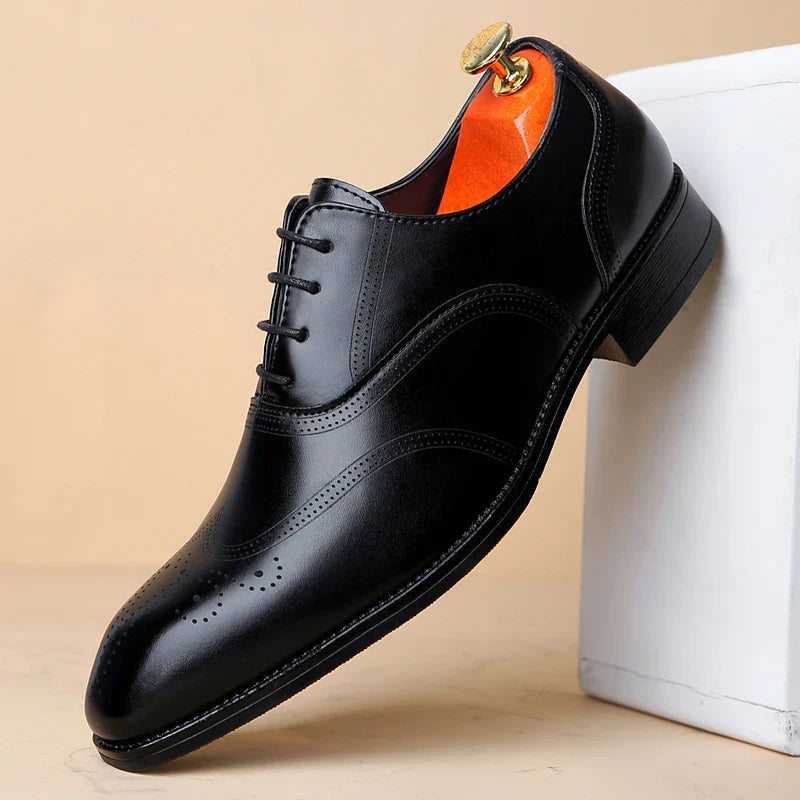 Milan Leather Brogue Dress Shoes