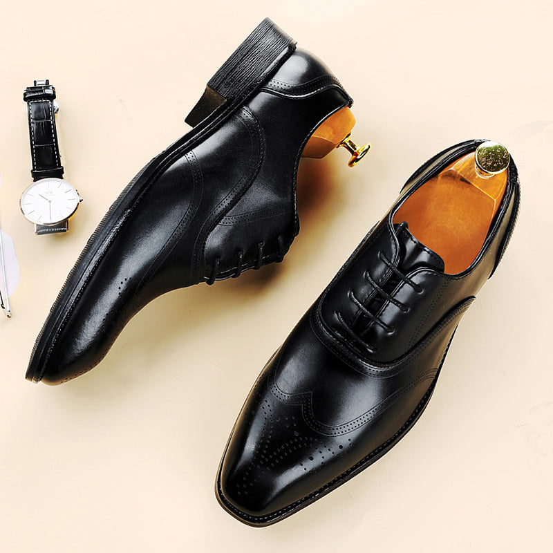 Milan Leather Brogue Dress Shoes