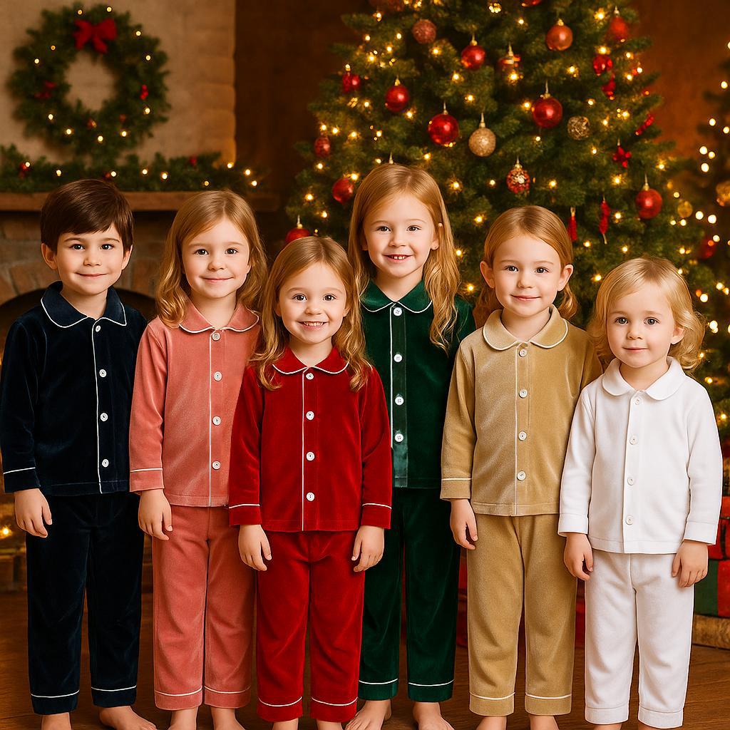 Velvet Pajamas for Kids, Mom & Dad